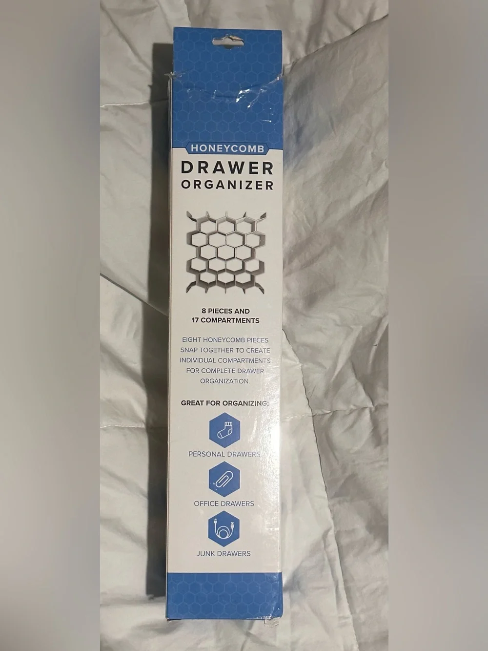 Blue Drawer Organizer - 8pc Drawer Liners